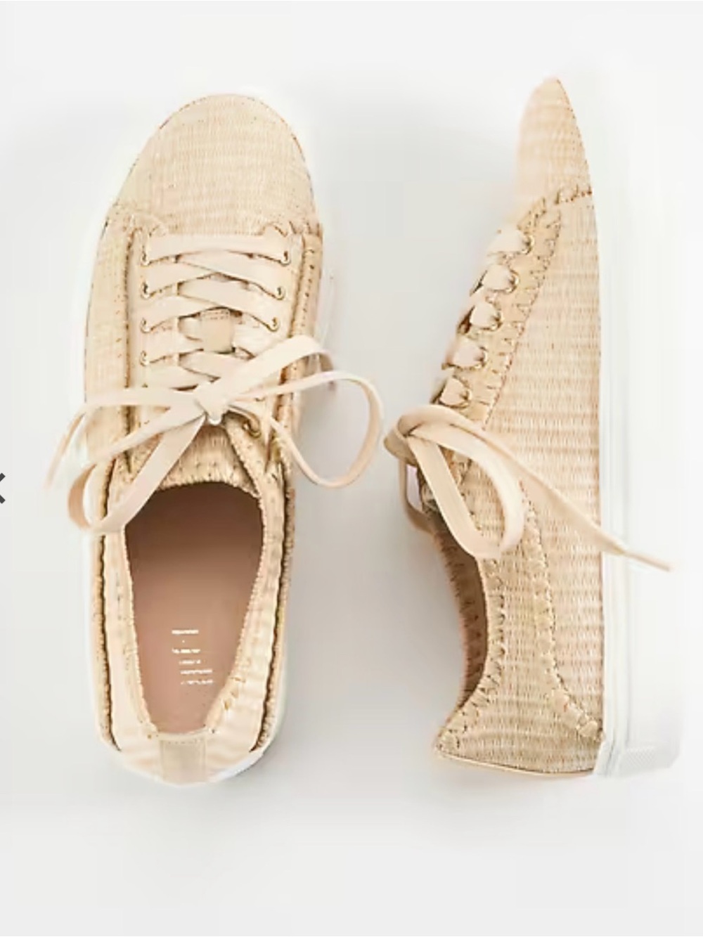 J. Jill NWOB Rory Platform Woven Textured Sneaker in Natural 8 - Picture 2 of 9